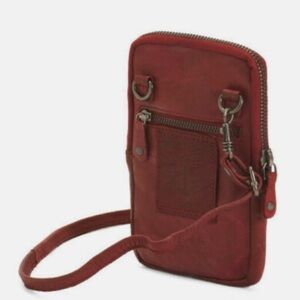 Harbour 2nd Benita Crossbody Bag Dark Red Leather Phone Case Purse